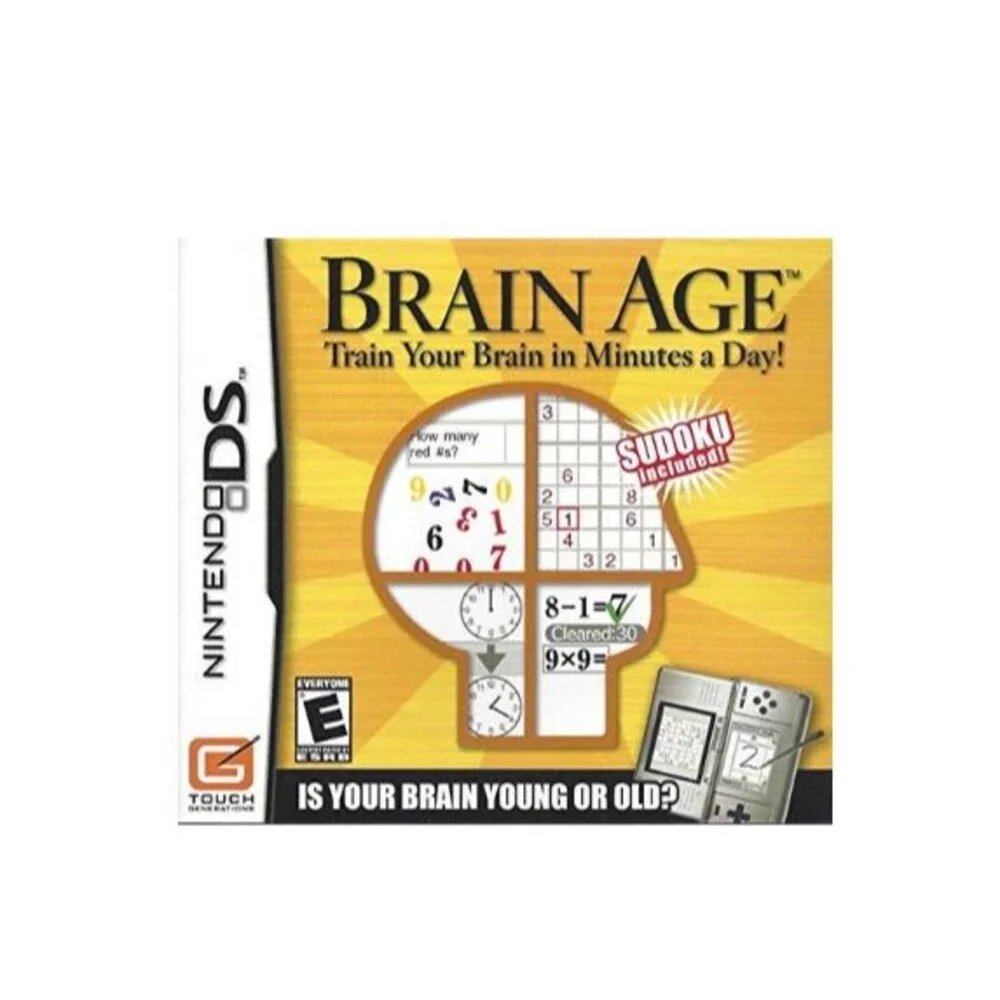 Brain Age Train Your Brain in Minutes a Day (Nintendo DS, 2006) New Open Box